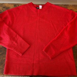 H&M Vibrant Red Crewneck Sweater